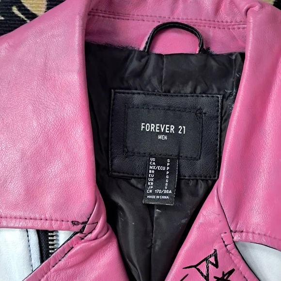 SOLD @MARKET  Fun kawaii goth custom hand painted OOAK faux leather jacket - Picture 3 of 15